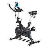 Велотренажер спінінговий механічний ONE FITNESS SW2501 блакитний 7 кг, фото 6