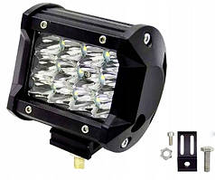 Світлодіодна фарa робоча 12v 24v 12smd led off-road протитуманка 6000k 36 W + болти