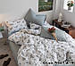 Євро комплект (Бязь) | Комплект постільної білизни "Гілочки на білому" | Простирадло 240х220 см, фото 2