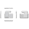 Бездротовий зарядний пристрій 3 в 1 WiWU Wi-W020 Foldable Magnetic Station Wireless Charger 3in1 15 W, фото 8