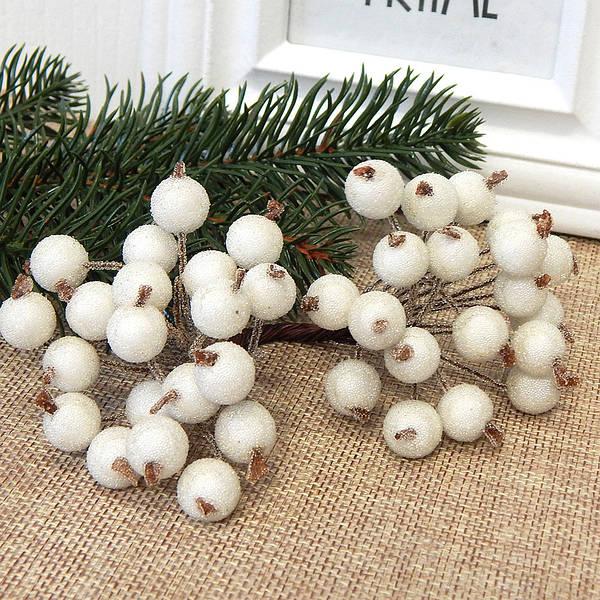 Букет калина в цукрі. Колір білий, фото 1