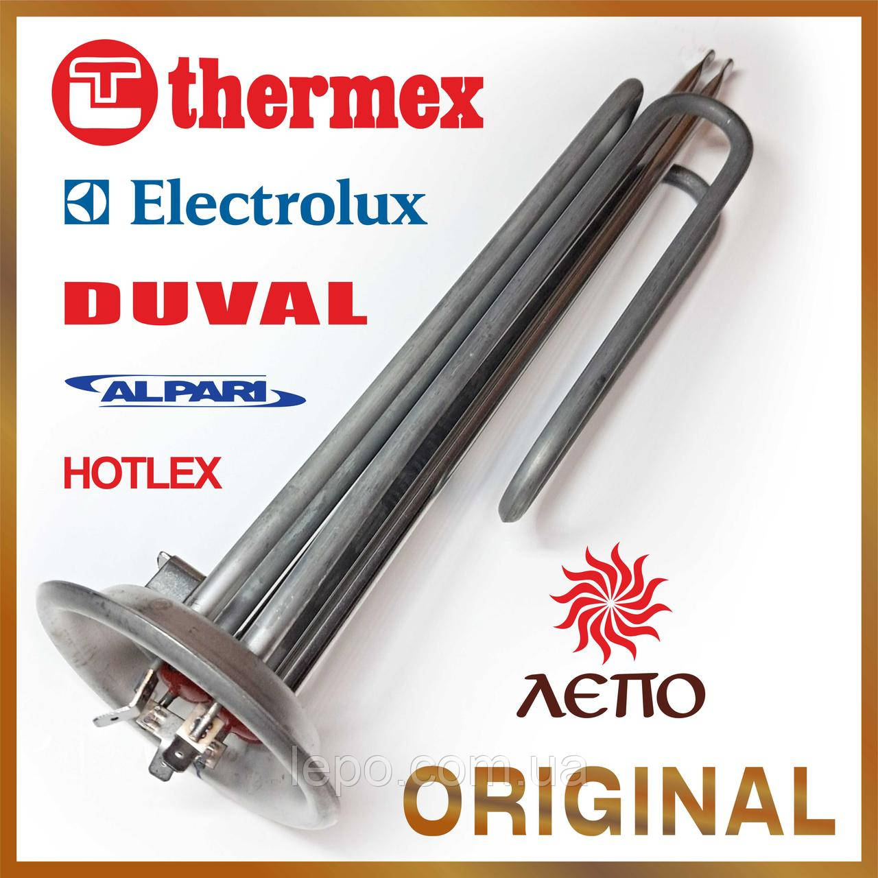 Оригінальний, ТЕН (нержавійка) до бойлера Thermex EQ (Термекс), Elecтроlux (Електролюкс), Alpari, DUVAL, ATT, Oсean Океан 2500Вт