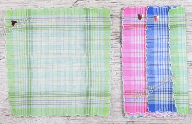 Носові хустки бавовна розмір 29 на 28 см (від 10 шт.)