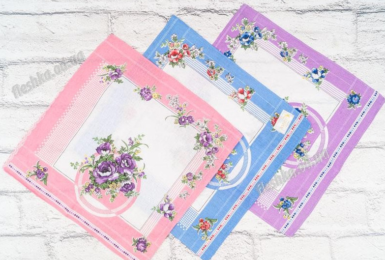 Носові хустки бавовна розмір 30 на 30 см (від 10 шт.)