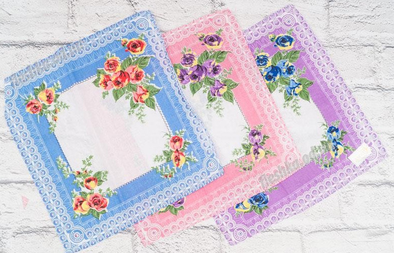 Носові хустки бавовна розмір 30 на 30 см (від 10 шт.)