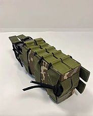 Підсумок відкритий під 2 магазини АК із пластиком піксель, мультикам. Підсумок під магазини, фото 6