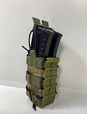 Підсумок відкритий під 2 магазини АК із пластиком піксель, мультикам. Підсумок під магазини, фото 4