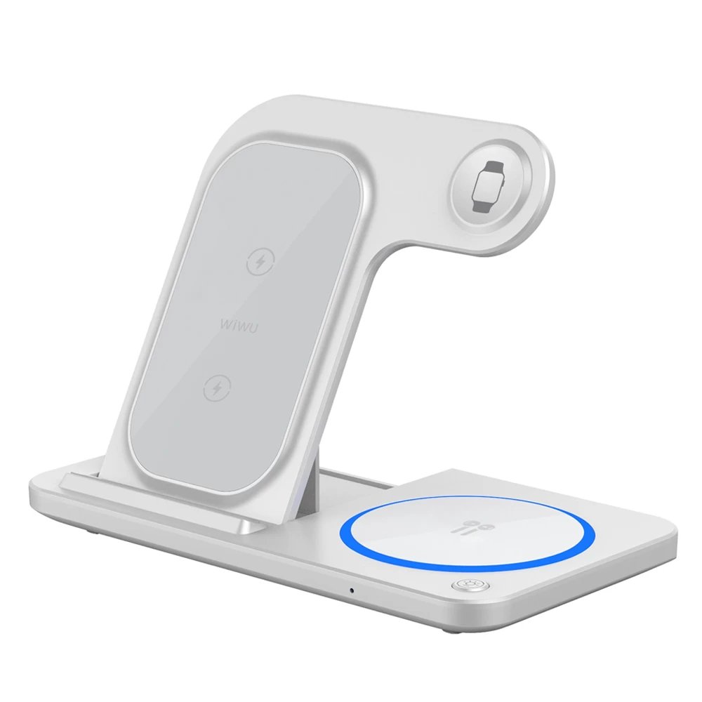 Магнітна бездротова зарядка станція 3 в 1 WiWU Wi-W020 для iPhone, AirPods и Apple Watch