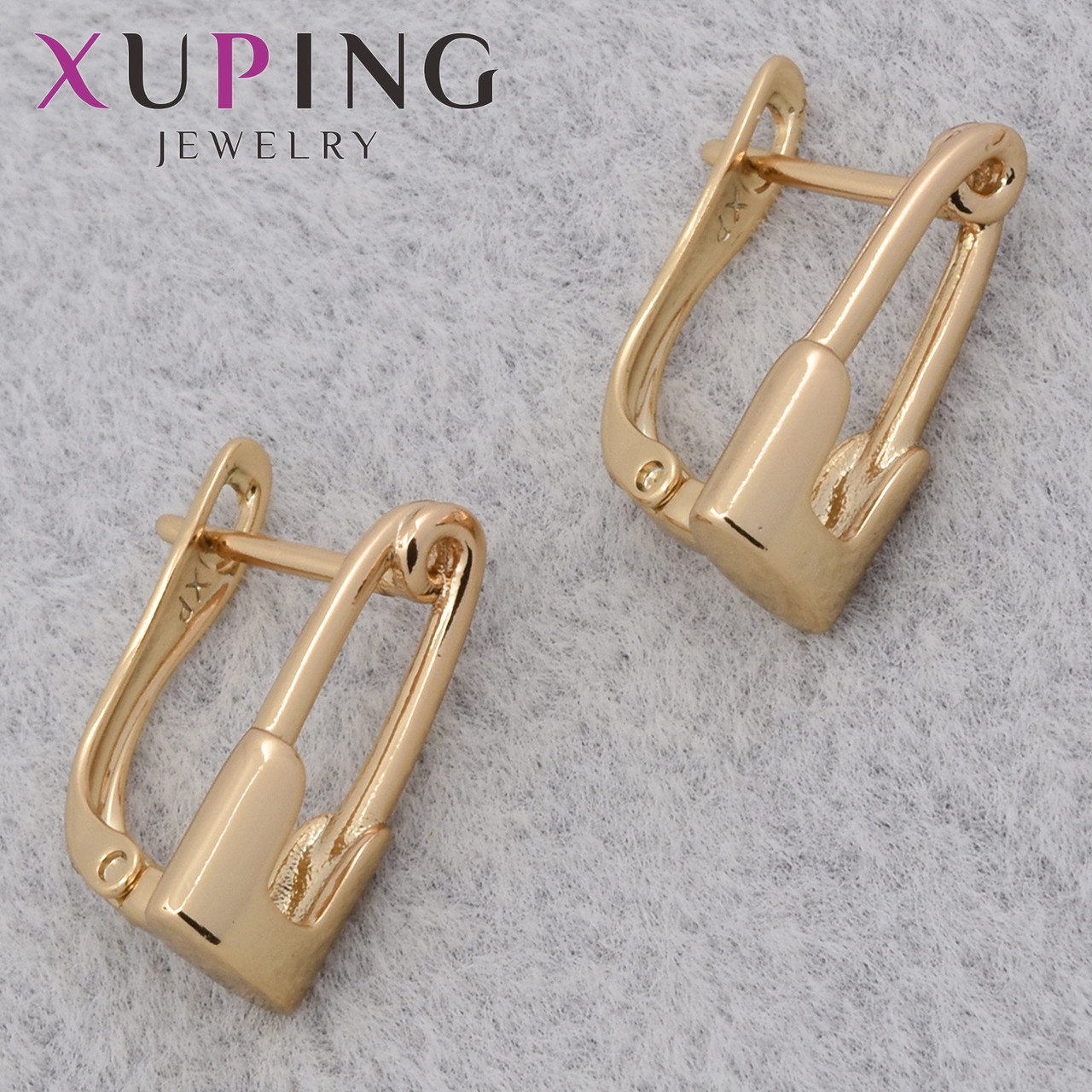 Серёжки женские позолота золотистого цвета 18K Xuping Jewelry английская застёжка булавки размер 15х7 мм