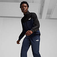 Костюм чоловічий Puma Woven Tracksuit 678887 14 (синій з чорним, спортивний, плащівка, весна-літо, бренд пуму)