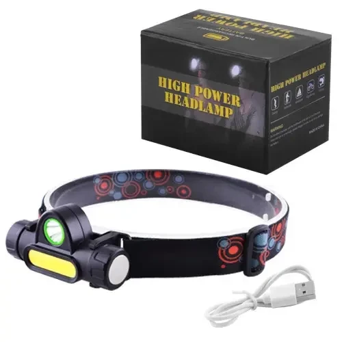 Налобний світлодіодний ліхтар FA-101 з магнітом, вбудованим акумулятором USB, фото 1