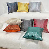 Наволочка декоративна на подушку Стильний чохол на подушку Сучасна дизайнерська наволочка 45*45 Сірий, фото 2