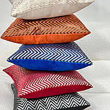 Наволочка декоративна на подушку Стильний чохол на подушку Сучасна дизайнерська наволочка 45*45 Сірий, фото 4