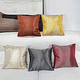Наволочка декоративна на подушку Стильний чохол на подушку Сучасна дизайнерська наволочка 45*45 Сірий, фото 3