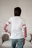 Жіноча вишита блуза "Мозаїка" з планкою та гудзиками,арт 4651, фото 4