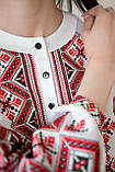 Жіноча вишита блуза "Мозаїка" з планкою та гудзиками,арт 4651, фото 7