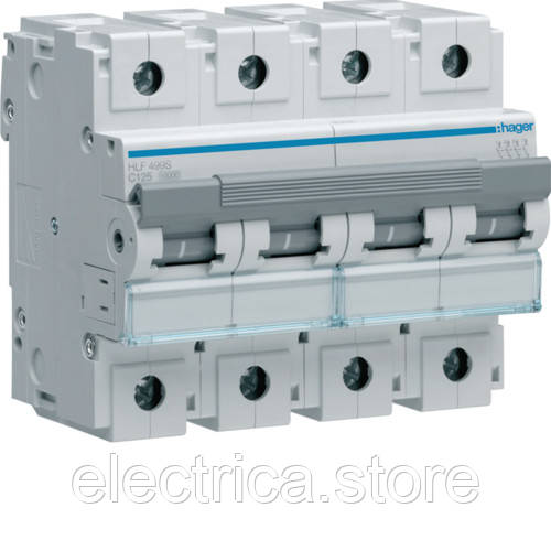 Автоматичний вимикач Hager 4 полюси 125А 10кА Hager HLF499S, фото 1
