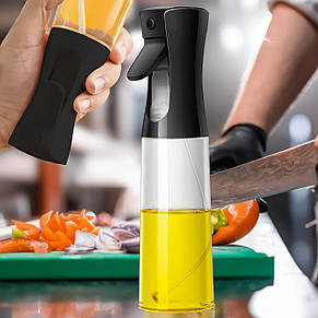 Диспенсер-розпилювач для оливкової олії оцту та соусів Oil Spray Bottle 50208-0123 200 мл Чорний (WAN), фото 1