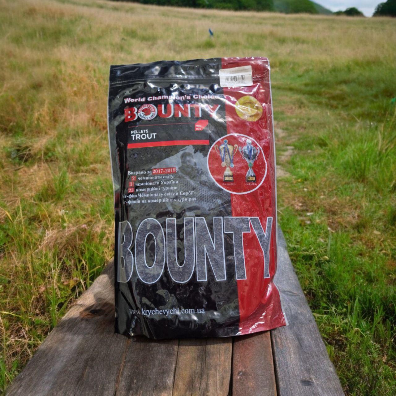Пеллетс Bounty Pellets Trout mini mix 800 г, фірмовий пелетс Bounty (форель), форелевий пелетс Баунти