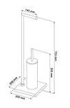 Стійка тримач туалетного паперу та щітки ТМ Q-BATH, арт. 2341568, фото 2