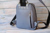 Жіночий рюкзак Бруклін з натуральної шкіри колір Сірий, фото 6