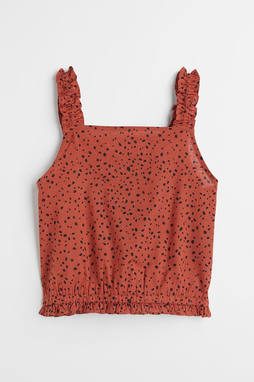 Укорочений топ теракотовий плямистий H&M 158/164, 170см