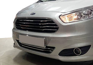 Накладки на решітку OmsaLine (2014-2018, 4 шт, нерж) для Ford Courier рр