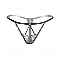 Сексуальные Эротические Трусы Стринги. Интимное Белье Эротическое Трусики Женские XXX-5 Черные