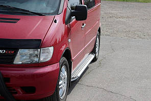 Бокові пороги X5-тип (2 шт., алюм.) для Mercedes Vito W638 1996-2003 років