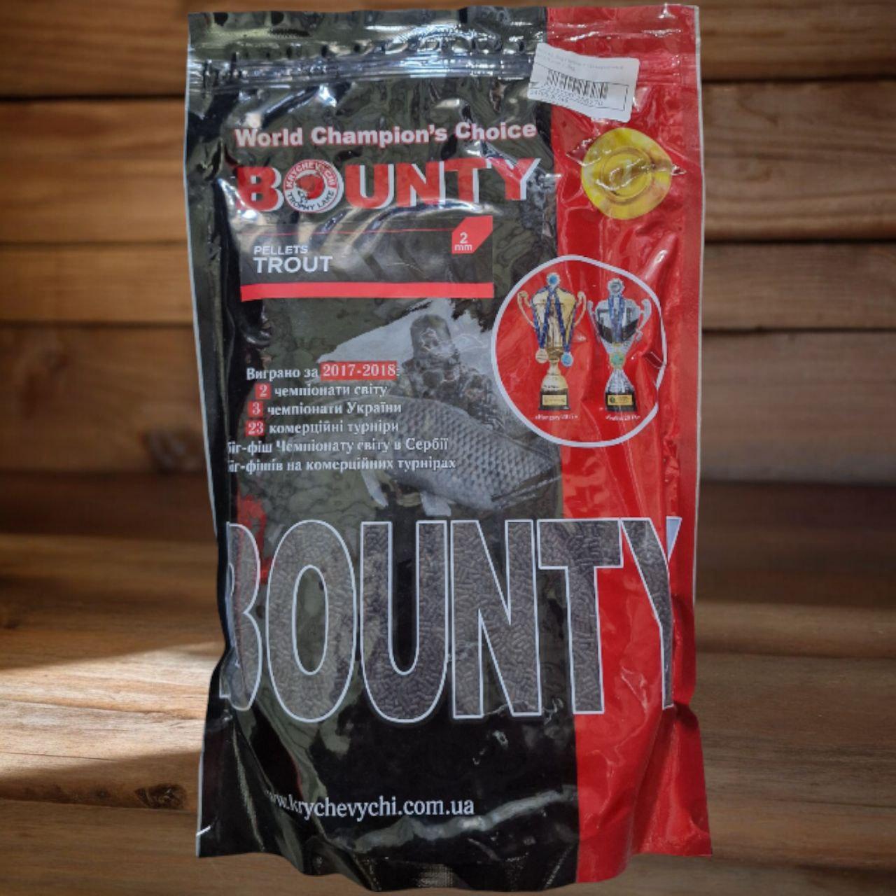 Пеллест Bounty Pellets Trout 800гр, форелевий пелетс Bounty 2мм