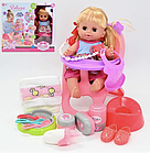 Функціональна лялька-пупс WZB 7109-8 п'є, ходить на горщик, закриває очі, 3+., фото 2