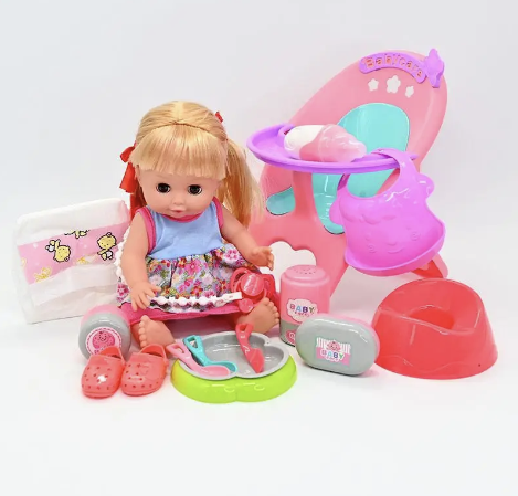 Функціональна лялька-пупс WZB 7109-8 п'є, ходить на горщик, закриває очі, 3+., фото 1