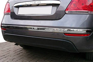 Накладки на задній торец бампера (2012-2024, нерж., 3 шт) для Fiat Linea рр