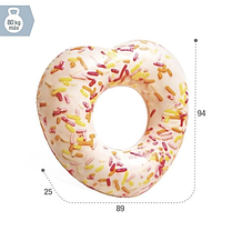 Надувний дитячий круг Intex 56253 "Donat Heart" 94 см з ручками (9+), фото 4