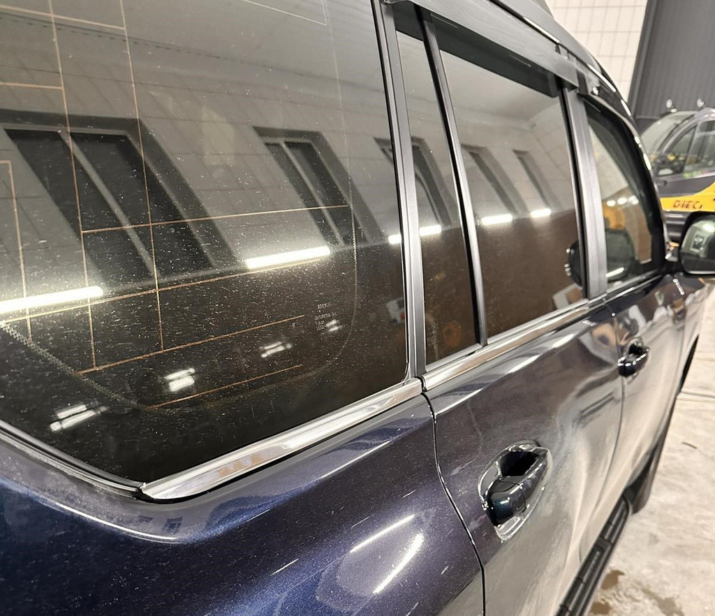Окантовка вікон (6 шт, нерж) OmsaLine - Італійська нержавійка для Toyota Land Cruiser Prado 150