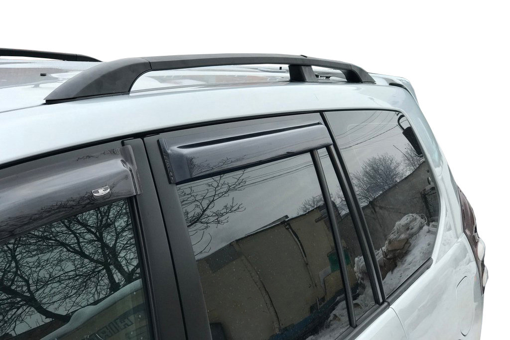 Рейлінги Чорні турецькі Металеві ніжки для Toyota Land Cruiser Prado 120