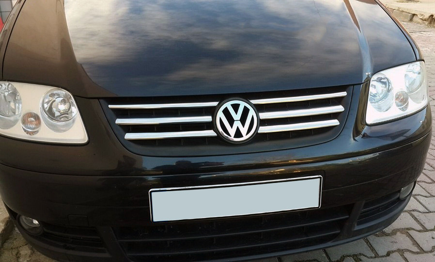 Накладки на решітку Life (6 шт, нерж) для Volkswagen Caddy 2004-2010 рр