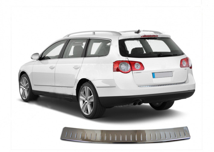 Накладка на задній бампер OmsaLine (тільки на SW) для Volkswagen Passat B6 2006-2012рр, фото 1