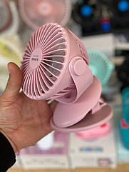 Міні вентилятор-прищіпка з підставкою та затискачем TGX-210 акумуляторний вентилятор