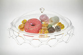 Підставка для торта з кришкою акрил 555 × 420 × 200 мм