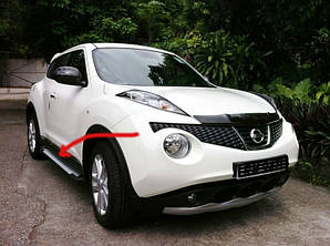 Бокові пороги Allmond Grey (2 шт., алюм.) для Nissan Juke 2010-2019 рр