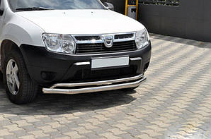 Передній захист ST017 (нерж.) для Dacia Duster 2008-2018 рр