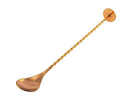 Ложка з крученої ручкою і плоским мадлер 280 мм з мідним покриттям