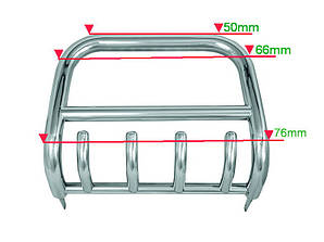 Кенгурятник QT006 (нерж.) для Isuzu D-Max 2011-2019 рр