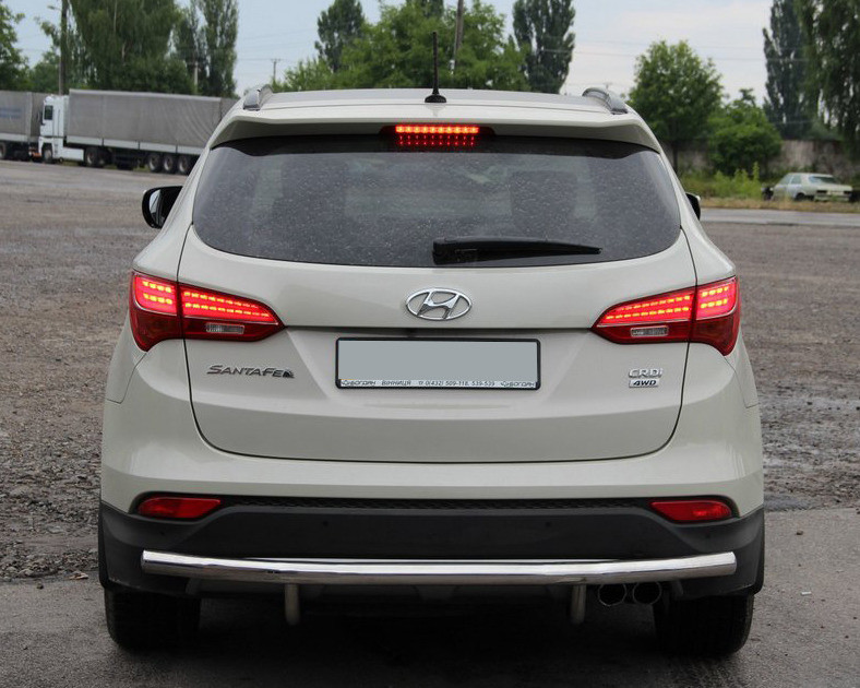 Задня дуга AK002 (нерж.) для Hyundai Santa Fe 3 2012-2018рр, фото 1