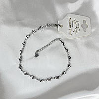 Браслет на ногу Finding Ланцюжок сердечка Сталистий Нержавіюча сталь 26 см