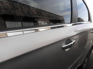 Окантовка вікон (4 шт., нерж.) Sedan для Chevrolet Aveo T250 2005-2011 рр