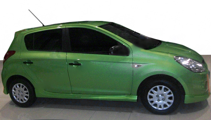 Бічні спідниці (під фарбування) для Hyundai I-20 2008-2012 рр, фото 1
