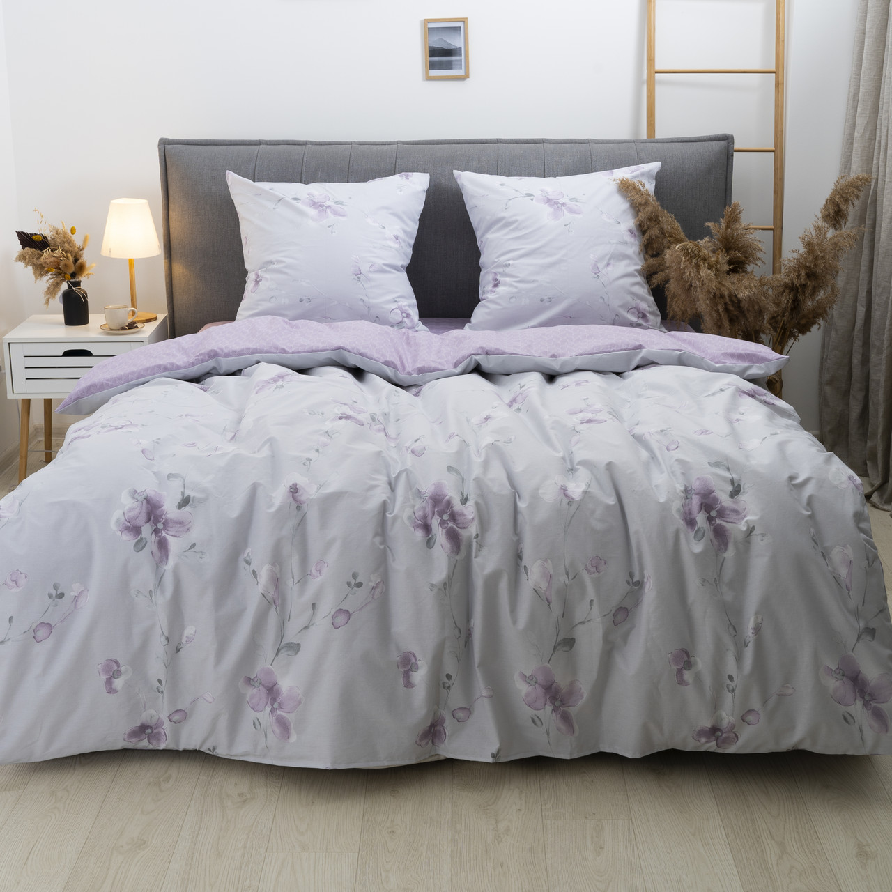 Постільна білизна Isleep Viluta ранфорс з простирадлом на гумці (160*200) — 24253 двоспальна, фото 1