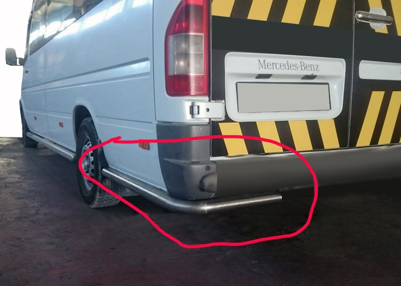 Задні куточки AK-SO (нерж.) Довга база для Volkswagen LT 1996-2006 рр, фото 1